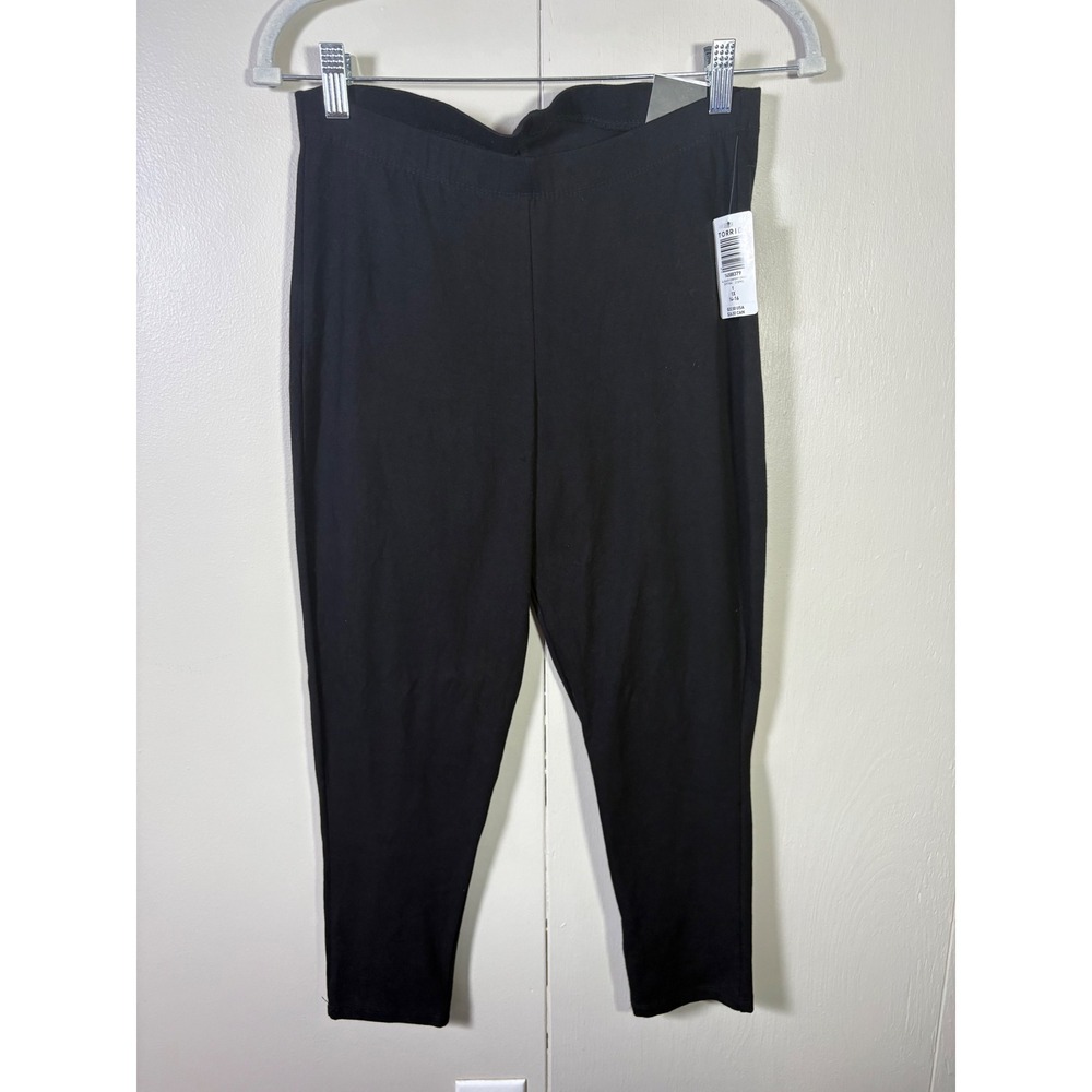 Torrid Black Comfort Crop Leggings Plus Size 1 1X 14-16 Cotton Spandex Knit